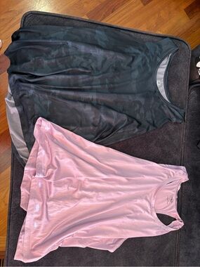 Athletic Works Pink Tank Top and Black Camo Workout Tank